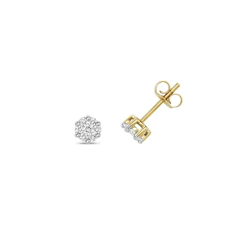 Round Diamond Stud Earrings 0.32CT